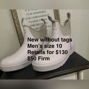 Blanco Waterproof Chelsea Rain Boots for Men - Light Pink/Off-White